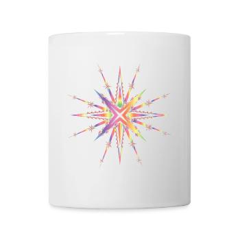 radiant star in delicate rainbow colors - Mug - white - Front