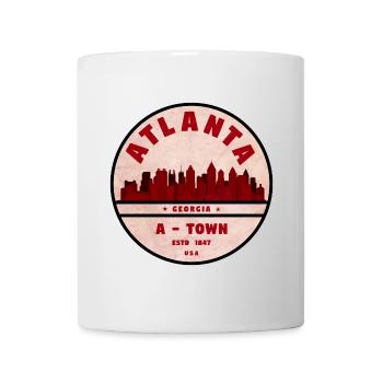 Atlanta Skyline A Town Badge - Mug - white - Front