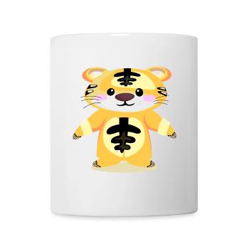 Tiger Schlafanzug - SCHLAFEN KINDER - Tasse - Weiß - Vorne