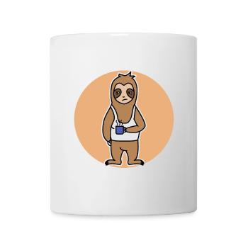 Langschläfer Tier Faultier Dschungel Müde Zoo - Tasse - Weiß - Vorne