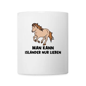 Chevaux islandais déclaration chevaux coeur galop - Mug blanc - blanc - Devant