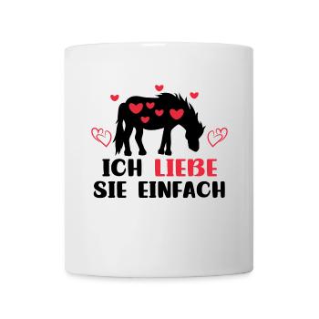 Pferdefan Statement Herz Pferde Islandpferde - Tasse - Weiß - Vorne