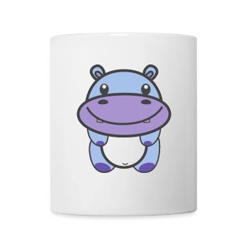 Hippopotame mignon Kawaii - Mug blanc - blanc - Devant