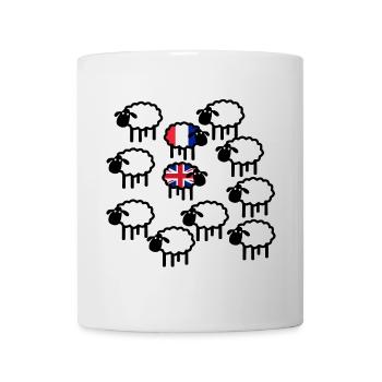 Französische und britische Schafe - Tasse - Weiß - Vorne