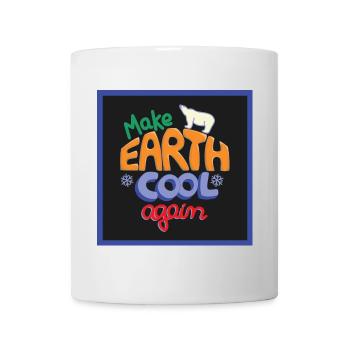 Make Earth Cool Again! schwarz - Tasse - Weiß - Vorne