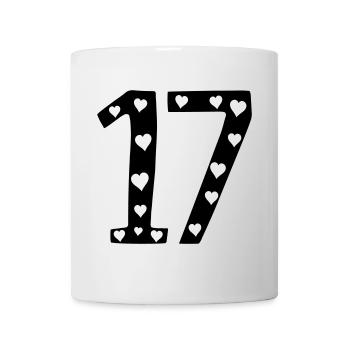 17 birthday with heart - Mug - white - Front