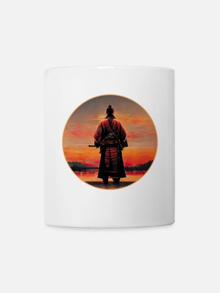 Samurai-Krieger - Tasse - Weiß