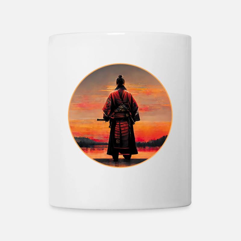 Samurai-Krieger - Tasse - Weiß