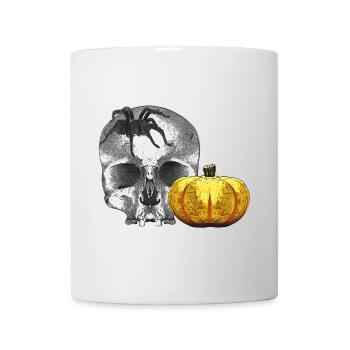 Menschenschädel, kürbisse, taranteln, Horror - Tasse - Weiß - Vorne