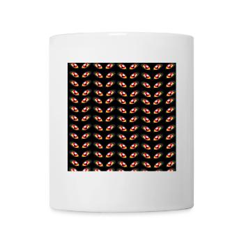 augen Muster, Dämonin, Halloween Outfit, closing - Tasse - Weiß - Vorne