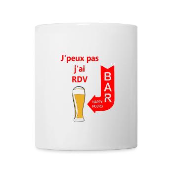 j'peux pas j'ai rdv au bar - Mug blanc - blanc - Devant
