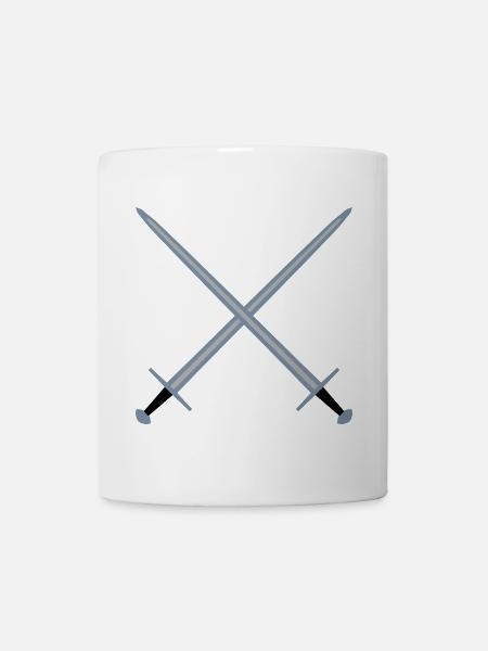 Gekreuzte Schwerter. - Tasse - Weiß