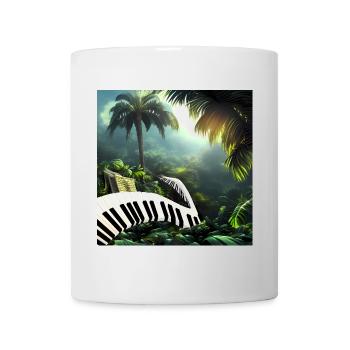 Klavier im Dschungel - Tasse - Weiß - Vorne