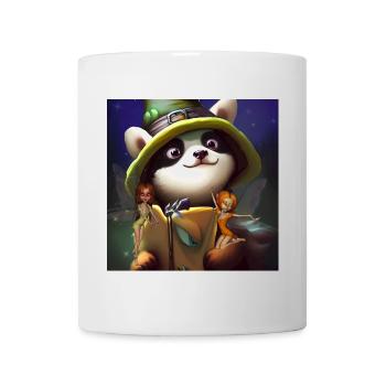Cute panda with little fairies - Mug - white - Front