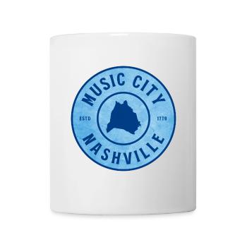 Music City Nashville Badge - Tasse - Weiß - Vorne