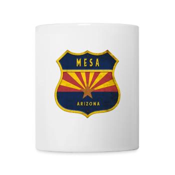 Mesa Arizona Flaggen Wappen Design - Tasse - Weiß - Vorne