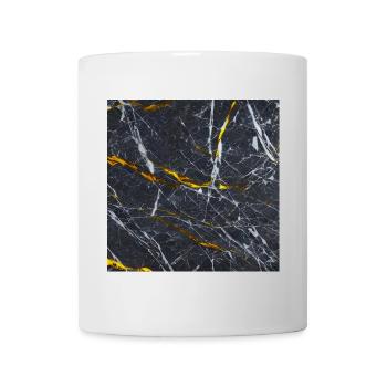Marble Black Gold Texture - Mug - white - Front