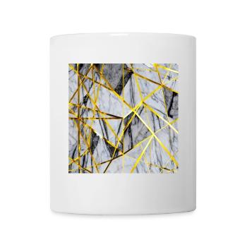 Marble Mosaic Gold Texture - Mug - white - Front