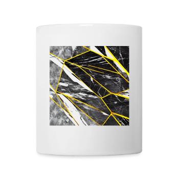 Black Gold Faux Marble - Mug - white - Front