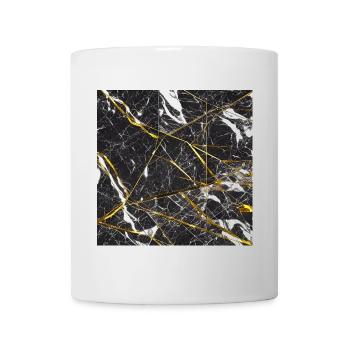 Marble Black Gold Marble imitation - Mug - white - Front
