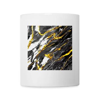 Marble Optics Black Gold - Mug - white - Front