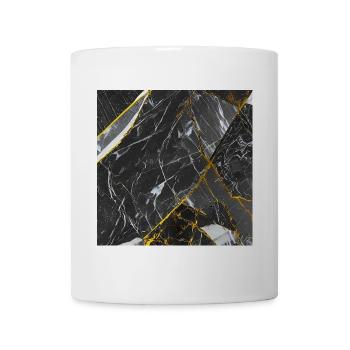 Marble Black Gold Texture - Mug - white - Front