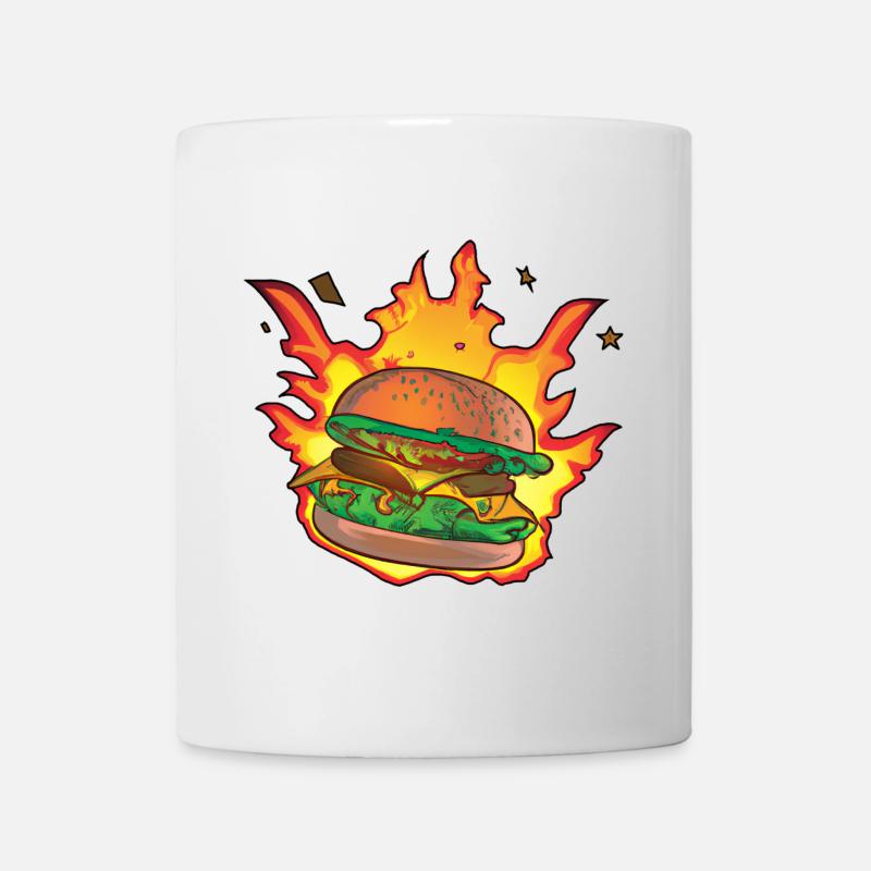Burning Burger / Cheeseburger - Mug blanc - blanc