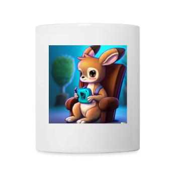 Kangou spielt - Tasse - Weiß - Vorne