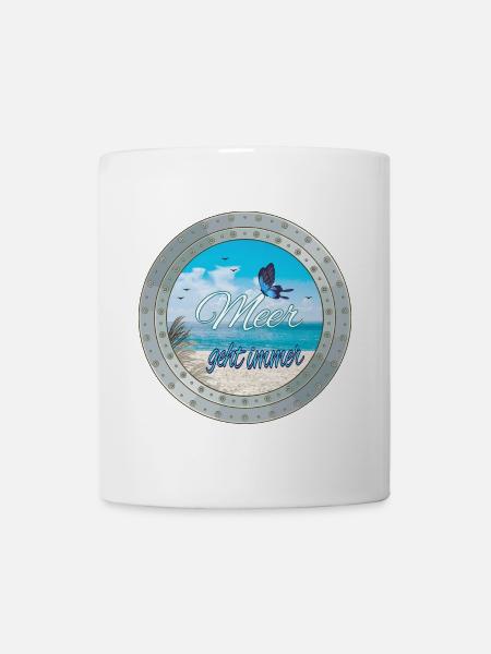 Meer geht immer – Strandlook - Tasse - Weiß