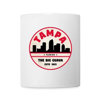 Tampa Skyline Retro Badge - Tasse - Weiß - Vorne