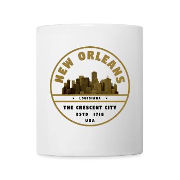 Timbre doré de la ligne de la Nouvelle-Orléans - Mug blanc - blanc - Devant