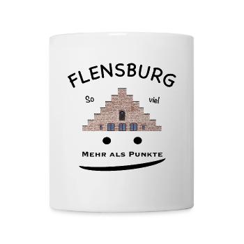 Flensburg Nordertor, so viel mehr als Punkte - Tasse - Weiß - Vorne