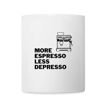 MORE ESPRESSO LESS DEPRESSO - Tasse - Weiß - Vorne