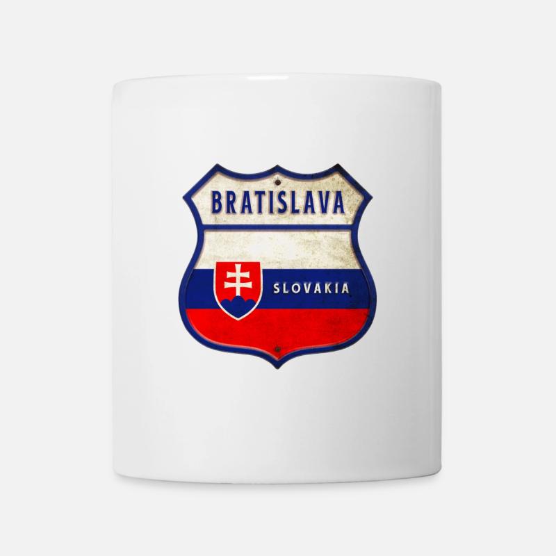 Bratislava Slowakei Wappen Flaggen Design - Tasse - Weiß