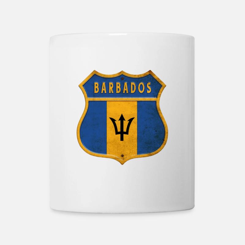 Barbados Wappen Flaggen Design - Tasse - Weiß