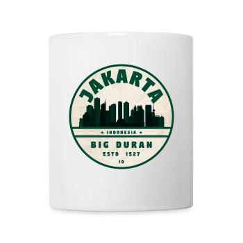 Jakarta Skyline Vintage Badge - Mug - white - Front