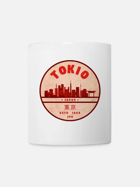 Badge rétro Tokyo Skyline - Mug blanc - blanc