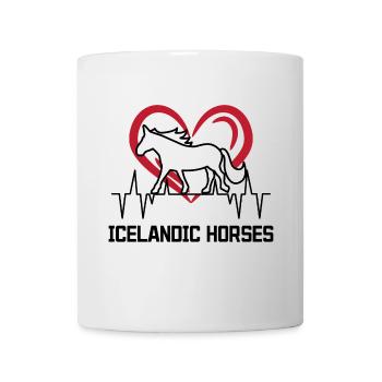 Islandpferde Herz pferdeliebe Statement Pferdefan - Tasse - Weiß - Vorne