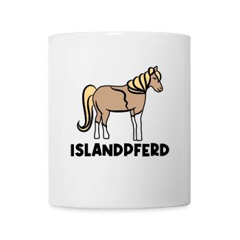 Islandpferde Pferdenarr Statement Pferdeliebe - Tasse - Weiß - Vorne