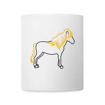 Isländer Islandpferde Pferde Pferdenarr Reiten - Tasse - Weiß - Vorne