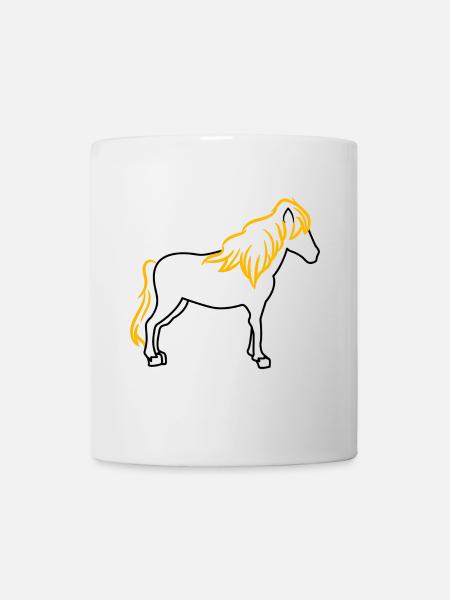 Chevaux islandais Chevaux Chevaux Amateurs de chevaux Équitation - Mug blanc - blanc