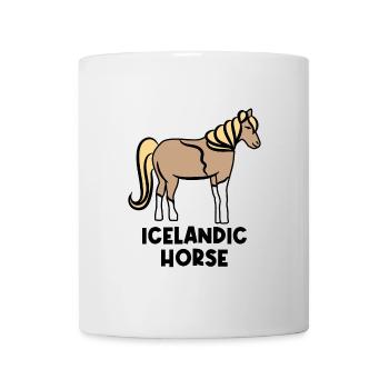 Islandpferde Pferdenarr Haflinger Ross Spruch - Tasse - Weiß - Vorne
