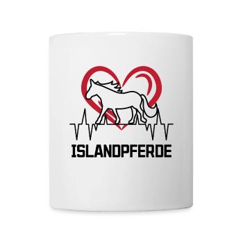 Horse Love Heart Icelandic Horses Stallion - Mug - white - Front