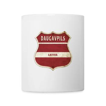 Daugavpils Lettonie Armoiries Drapeaux - Mug blanc - blanc - Devant