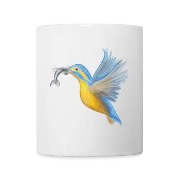 Eisvogel Fangkunst - Tasse - Weiß - Vorne