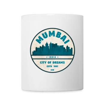 Mumbai City of Dreams Skyline - Mug - white - Front