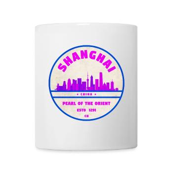 Shanghai China Skyline Badge - Mug - white - Front