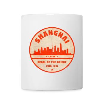 Shanghai Skyline Seal Red - Mug - white - Front