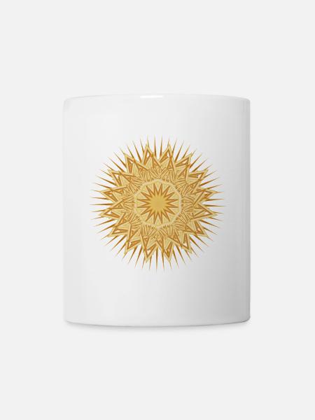 étoile qui brille de façon festive pour Noël - Mug blanc - blanc