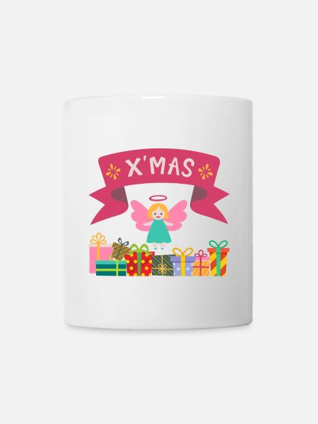 XMAS Engel mit Geschenken - Tasse - Weiß